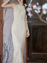 Load image into Gallery viewer, 2PS White Flower Handmade Vintage 1940S Dress and Cardigan Suit