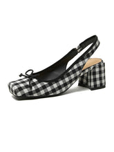 Load image into Gallery viewer, Women&#39;s Chunky Heel Balletcore Square Toe Leather Vintage Shoes