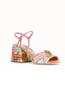 Women's Open Toe Strap Chunky Heel  Sandals Leather Vintage Shoes