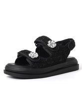 Load image into Gallery viewer, Women&#39;s Round Toe Platform Sandals Leather Vintage Shoes
