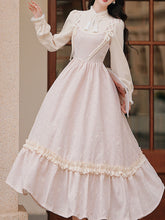 Load image into Gallery viewer, Edwardian Vintage Style Pink Tweed Long Sleeve Dress