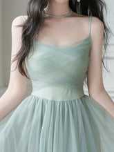 Load image into Gallery viewer, 2PS Mint Green Balletcore Cross Strap Mesh Tutu Dress with Matching Cardigan