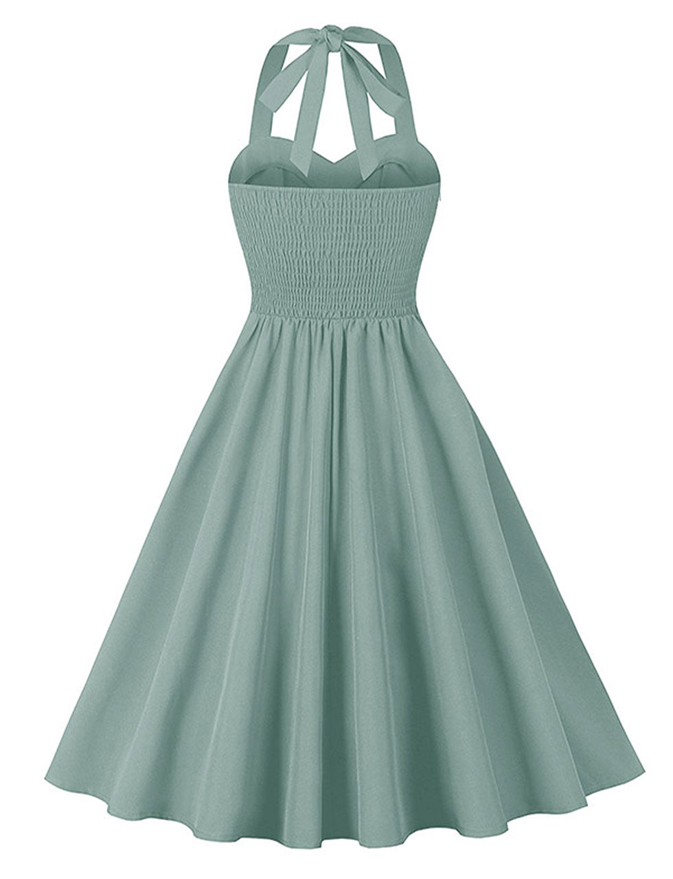 Purple Sweet Heart Halter Sleeveless 1950S Vintage Dress With Pockets, Light Green / 2XL Purple Sweet Heart Halter Sleeveless 1950S Vintage Dress With Pockets, Light Green / 2XL