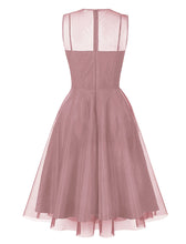 Load image into Gallery viewer, Nude Pink Mesh 1950S Vintage Swing Dress