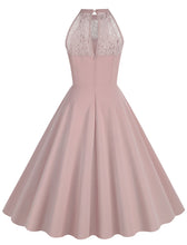 Load image into Gallery viewer, Crew Neck Halter Sleeveless 1950S Vintage Dress