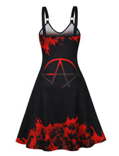 Load image into Gallery viewer, Halloween Strap Floral Print 1950S Vintage Swing Dress