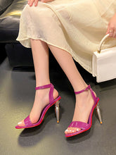 Load image into Gallery viewer, Purple Luxury Strap Bullet Heels Stiletto Sandals Vintage Shoes