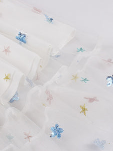 Star Embroidered 1950s Vintage Swing Dress