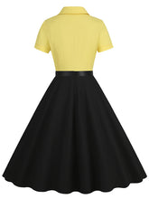 Load image into Gallery viewer, Wine Red Solid Color 1950S Vintage Shirt Swing Dress