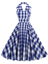 Load image into Gallery viewer, Pink And White Plaid Halter Barbie Same Style 1950S Vintage Dress