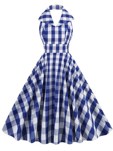 Pink And White Plaid Halter Barbie Same Style 1950S Vintage Dress