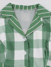 Load image into Gallery viewer, Christmas Green Plaid 1950S Cotton Swing Dress