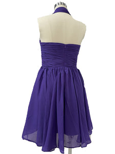 Purple Halter 1950S Vintage Dress