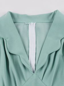 Mint Green V Neck 1950s Vintage Swing Dress Jolly Vintage Mint Green V Neck 1950s Vintage Swing Dress Jolly Vintage