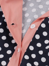 Load image into Gallery viewer, 1950S Turndown Collar Polka Dots Short Sleeve Vintage Dress