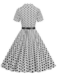 Polka Dots 1950S Vintage Shirt Swing Dress