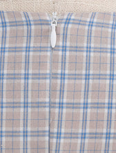 Load image into Gallery viewer, Sweat V Neck Plaid 1950S Vintage Swing Dress