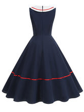 Load image into Gallery viewer, Navycore Style Sailor Collar 1950S Vintage Dress