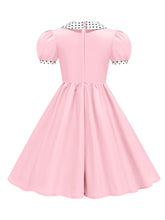 Load image into Gallery viewer, Kids Little Girls' Dress Peter Pan Short Sleeve Cotton 1950S Vintage Dress