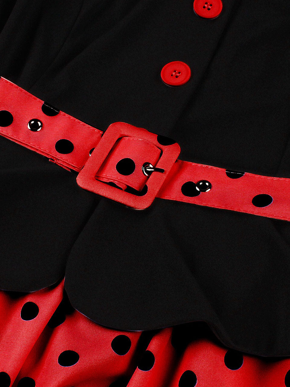 black polka dot red dress Amazon.com: Topdress Women's Vintage Polka Audrey Dress 1950s Halter Retro Cocktail Dress Red/Black Dot S : Clothing, Shoes & Jewelry