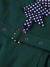 Load image into Gallery viewer, Vintage 1950s Baby Blue Polka Dot Ruffles Swing Dress