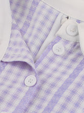 Load image into Gallery viewer, Blue Plaid Peter Pan Collar A-Line 1940S Vintage Shirt Dress