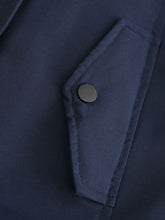 Load image into Gallery viewer, Women's Navy Blue Fleece Lined Hooded Parka Jacket and Warm Winter Coat Heavyweight Windbreaker with Pockets