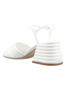 Women's Open Toe Strap Chunky Heel  Sandals Leather Vintage Shoes