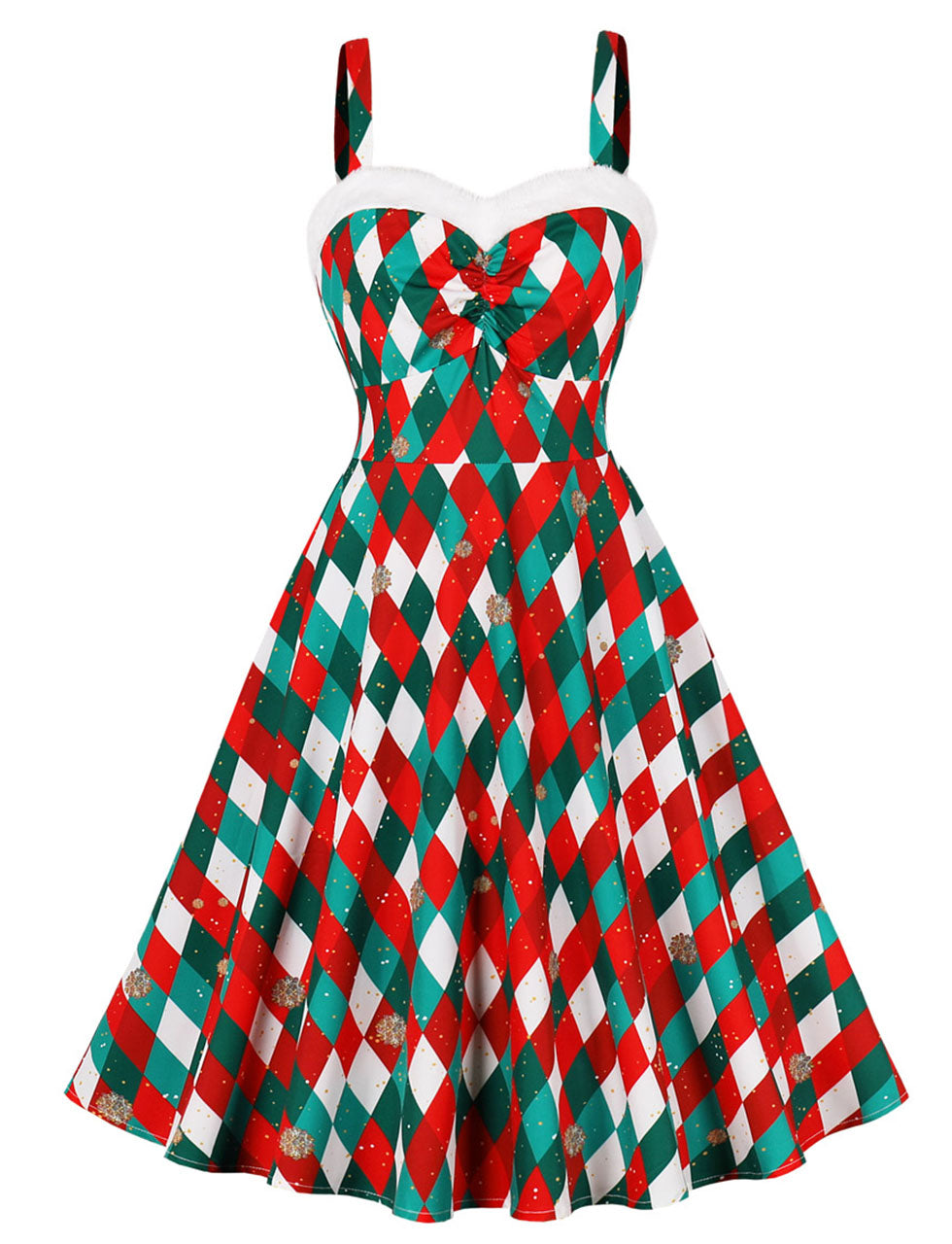 Christmas Green And Red Alice in Wonderland Inspired Playing Card Dress