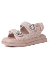 Load image into Gallery viewer, Women&#39;s Round Toe Platform Sandals Leather Vintage Shoes