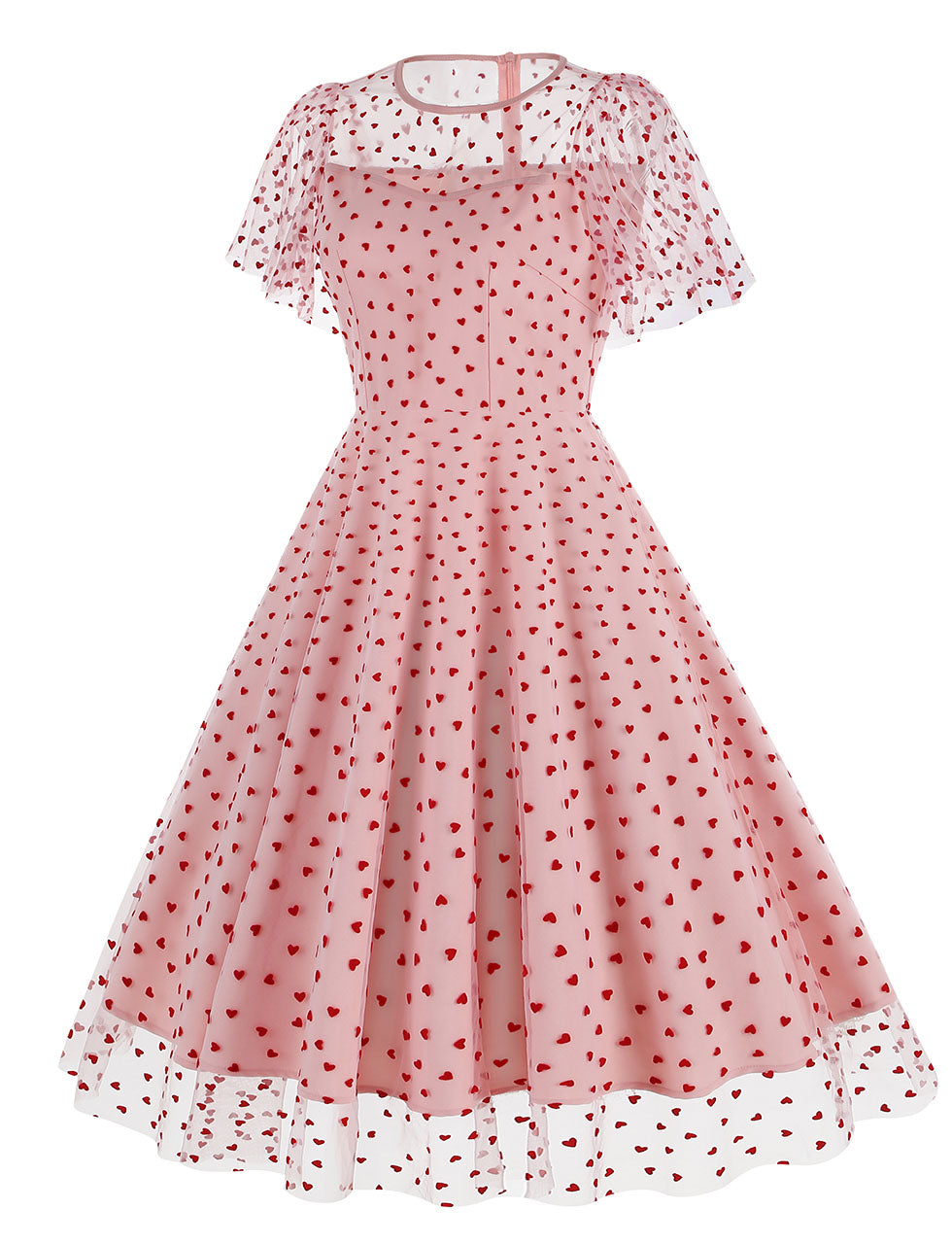 pink 50s swing dress Pink 1950s Spaghetti Strap Plaid Swing Dress