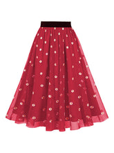 Load image into Gallery viewer, 1950S Daisy High Wasit Pleated Swing Vintage Skirt