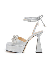 Load image into Gallery viewer, 10CM Women&#39;s Open Toe Platform Chunky Heel Sandals Leather Vintage Shoes