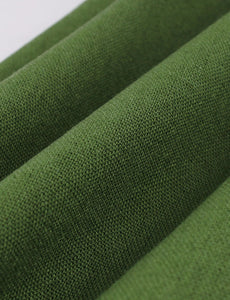 Green V Neck Short Sleeve 1950S Vintage Swing Dress