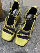 Load image into Gallery viewer, Women&#39;s Open Toe Strap Wedge Heel Sandals Leather Vintage Shoes