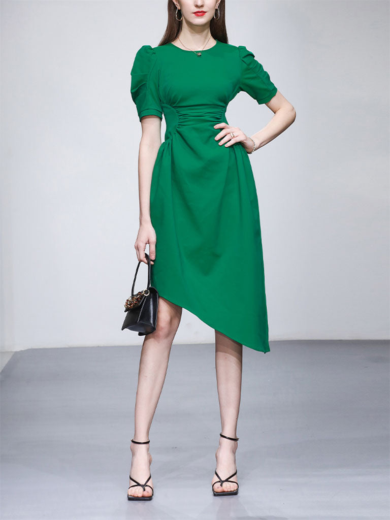 emerald green retro dress 50s Emerald Dress (4) green vintage mini long sleeve secretary cocktail winter