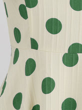 Load image into Gallery viewer, Green Polka Dots Vintage Strap Backless 1950S Vintage Dress