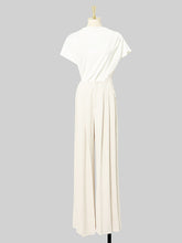 Load image into Gallery viewer, White Cowl Neck 1950S Vintage Pant Set