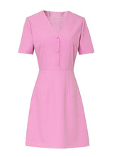 Load image into Gallery viewer, Rose Sweet V Neck 1960S Vintage Dress