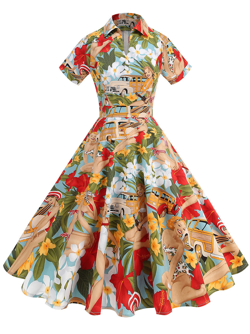 casual short sleeve dresses PRETTYGARDEN Summer Dress for Women Casual Short Sleeve Bow Tie V Neck