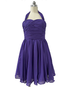 Purple Halter 1950S Vintage Dress