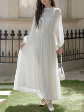 Load image into Gallery viewer, Vintage White Lace Fringe Flowing Boho Wedding Maxi Dress