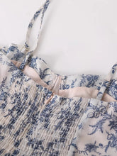 Load image into Gallery viewer, Blue Luxury Spaghetti Strap High Waist Swing Party Dress