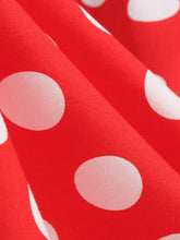 Load image into Gallery viewer, 1950s Vintage Red Polka Dot Sweetheart Swing Dress