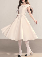 Load image into Gallery viewer, Peter Pan Collar Vintage Cap Sleeve Little Black Dress