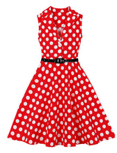 Load image into Gallery viewer, Kids Little Girls&#39; Dress Polka Dot V Neck Cotton 1950S Vintage Dress