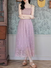 Load image into Gallery viewer, Embroidered Puff Short Sleeve Edwardian Revival Dress