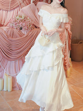 Load image into Gallery viewer, Off Shoulder Ruffle White Dress