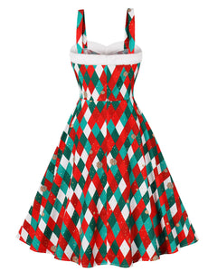 Christmas Green And Red Alice in Wonderland Inspired Playing Card Dress