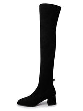 Load image into Gallery viewer, Women‘s Chunky Heel Suede Knee High Boots